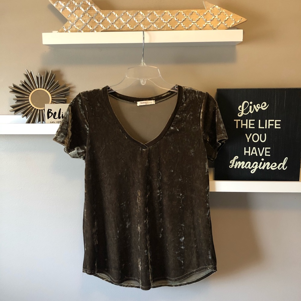 Velvet Olive V-neck